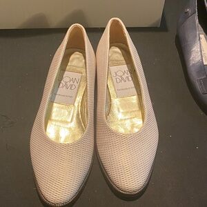 Joan & David Textured Cream Flats